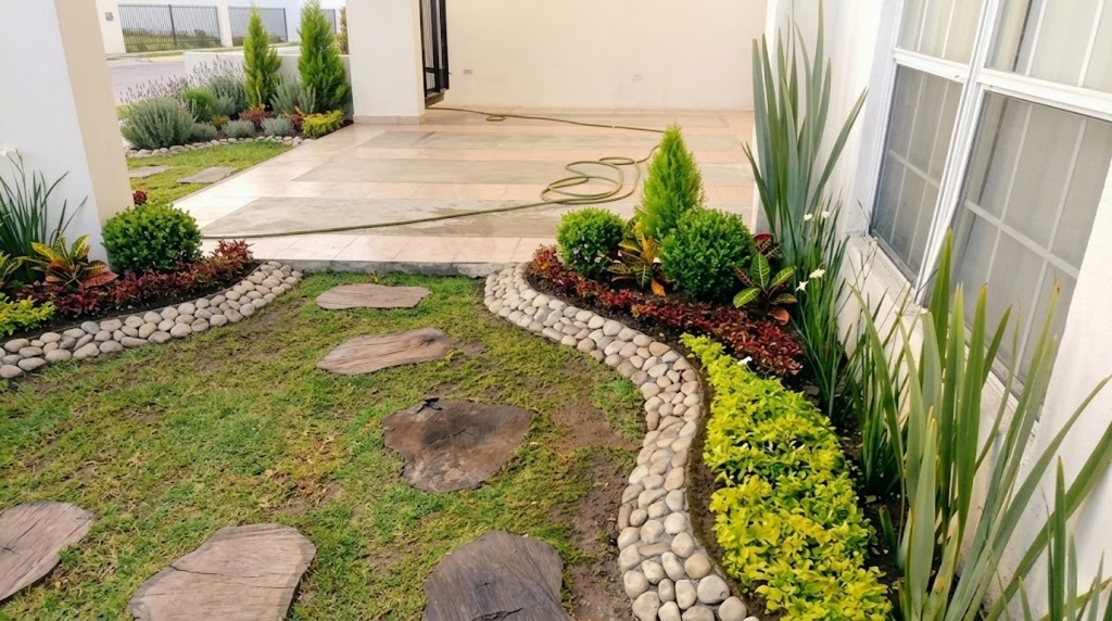 JardÃ­n con piscina de lujo diseÃ±ado por Garden Oasis